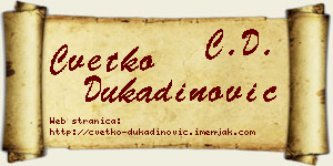 Cvetko Dukadinović vizit kartica